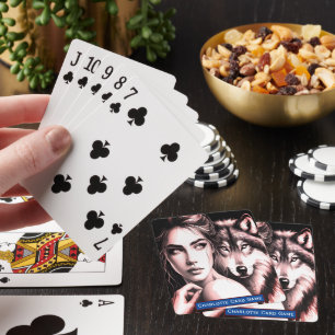 De Cartes Femme Et Wolf Monogramme Enfants Vieux Maid Jeu