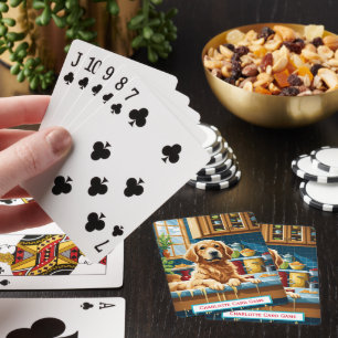 De Cartes Golden Retriever Monogramme Go Fish Jeu Jouer