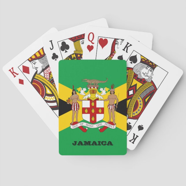 De Cartes Jeu du Drapeau Jamaïcain, Jamaïque Jouer des carte (dos)