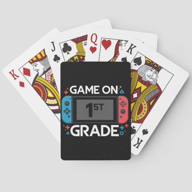 De Cartes Jeu En 1Ère Année Retour À L'École Amusant Gamer (dos)