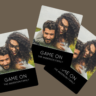 De Cartes Jeu Sur La Famille Photo Moderne Elegant Noir