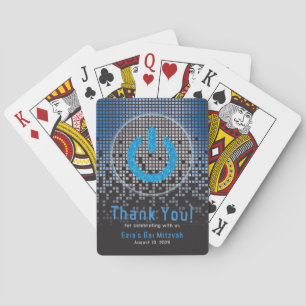De Cartes Jeu vidéo noir bleu Gamer Bar Mitzvah