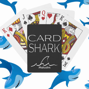 De Cartes Personnaliser Carte Shark noir&blanc Jeu sur