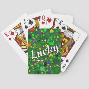 De Cartes St. Patrick's Day Poker Jeu Bonne Chance Charms