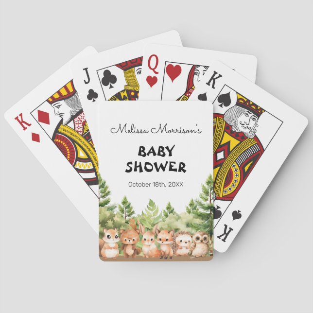 De Cartes Woodland Baby Boy Shoy Party Jeu (dos)