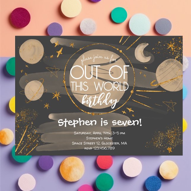 De ce monde l'anniversaire Invitation (Créateur téléchargé)