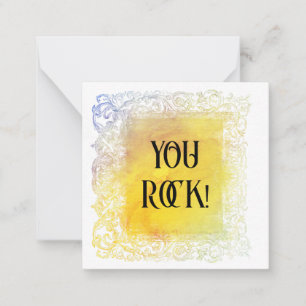 De Correspondance *~* AP62 VOUS ROCK Encouragement Carte à note plat