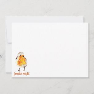 De Correspondance Aquarelle Robin & Plumes Papier à lettres carte pl