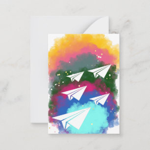 De Correspondance Avions en papier et carte fumée colorée