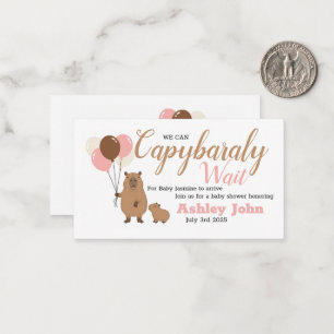 De Correspondance Baby shower Capybara honorant l'invitation carte