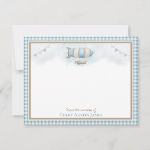 De Correspondance Baby shower Merci plat Carte pour notes