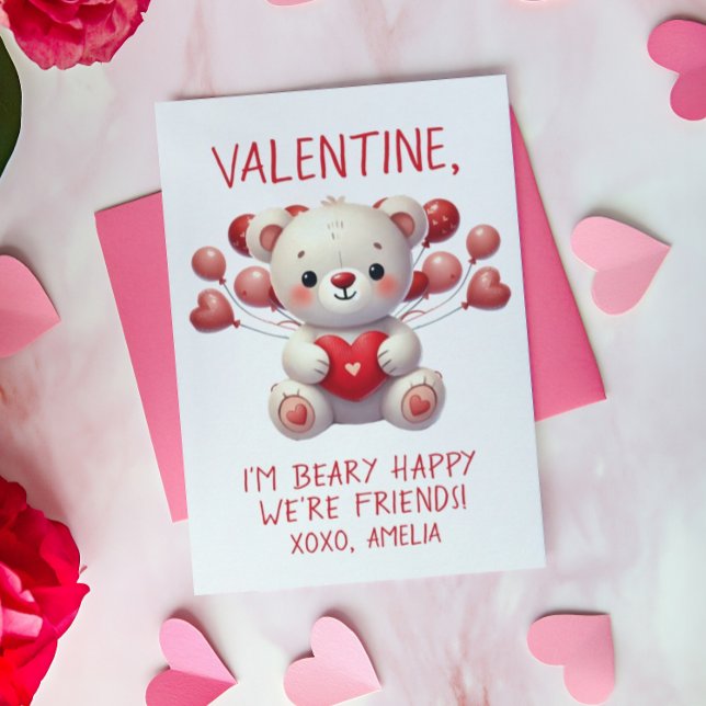 De Correspondance Beary Happable Teddy Valentine Carte Ballons (Créateur téléchargé)