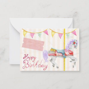 De Correspondance Belle Carte Anniversaire Avec Carrousel