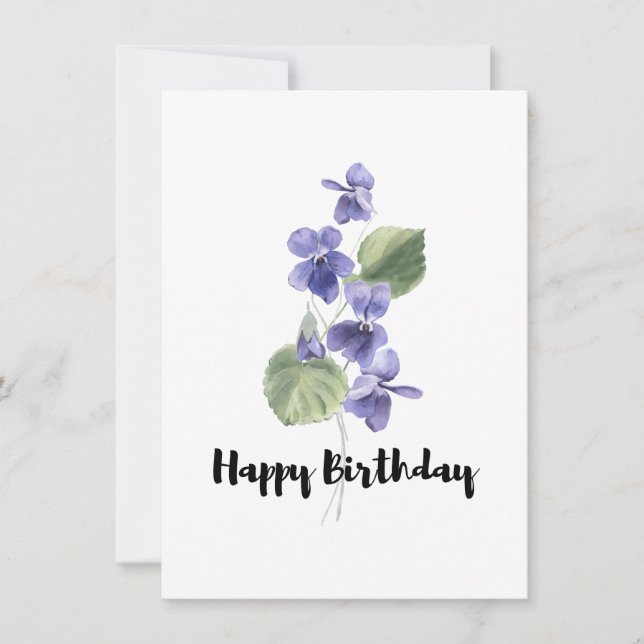 De Correspondance Belle violet violet Bouquet Carte Anniversaire (Devant)