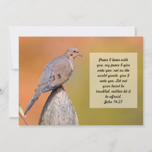 De Correspondance Bible Verse Écriture Note Carte Dove Peace KJV