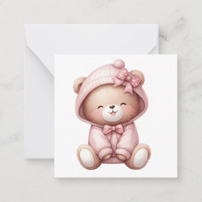 De Correspondance Bienvenue nouvelle carte bébé fille (Devant)