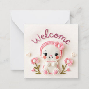 De Correspondance Bienvenue nouvelle carte bébé fille