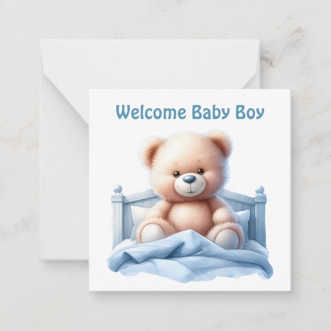 De Correspondance Bienvenue nouvelle carte bébé garçon (Devant)