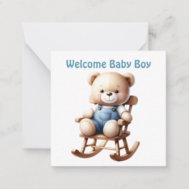 De Correspondance Bienvenue nouvelle carte bébé garçon (Devant)