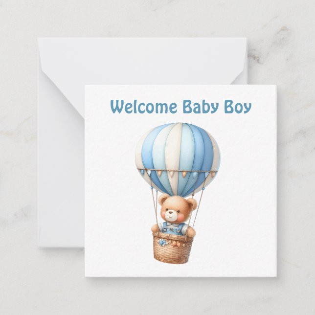 De Correspondance Bienvenue nouvelle carte bébé garçon (Devant)