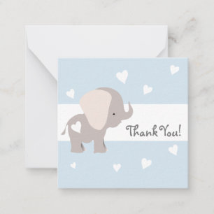 De Correspondance Blue Heart Elephant Merci Carte pour notes
