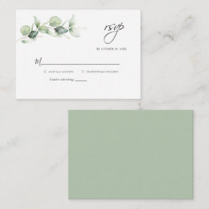 De Correspondance Budget Eucalyptus Succulent Mariage Carte RSVP