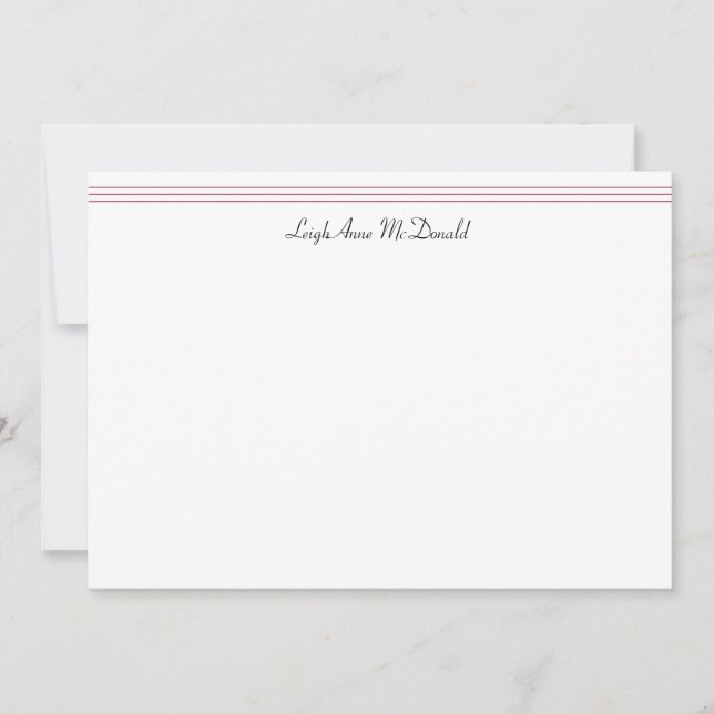 De Correspondance Bunny et coeurs personnalisés Carte stationnaire (Devant)