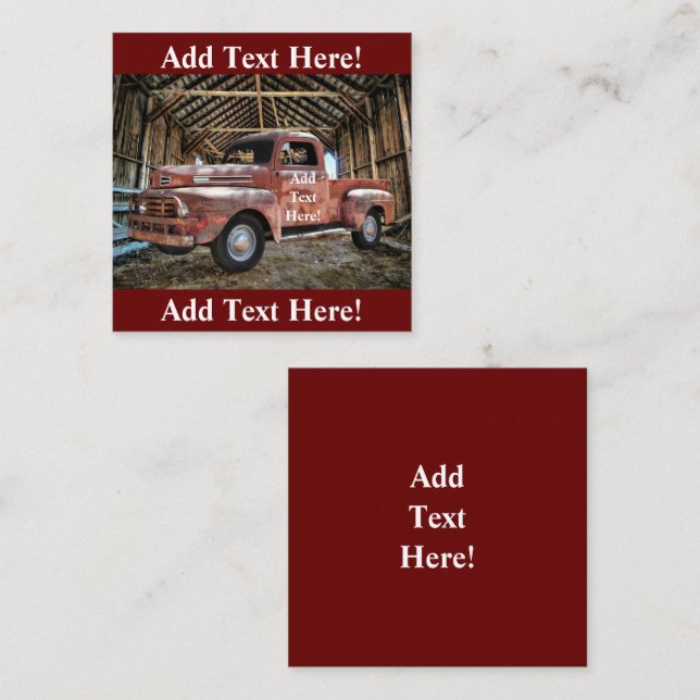De Correspondance Camion Rouge Antique En Rustique Barne Carte Note (Devant / Derrière)