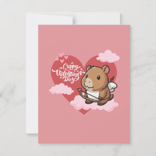 De Correspondance Cappy Valentine   Carte Cute Capybara Cupid