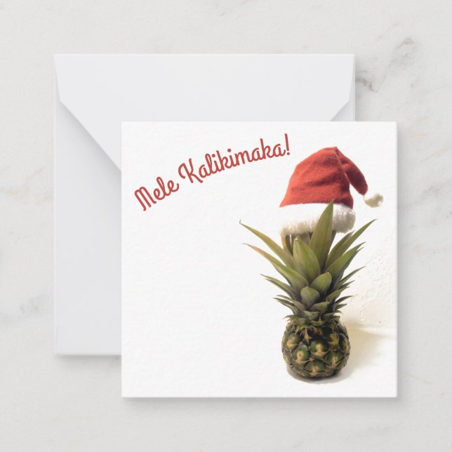 De Correspondance Carte à ananas Santa Hat Flat Note. (Devant)