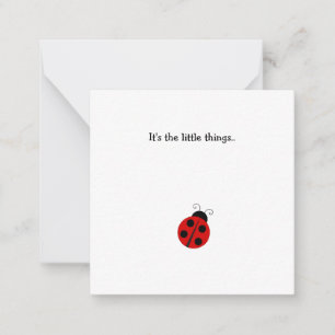 De Correspondance Carte à billet plat Ladybug Mini Merci