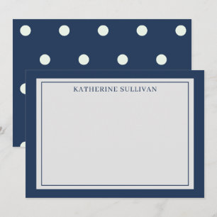 De Correspondance Carte à billets plats stationnaires bleu marine Po
