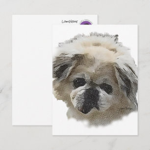 De Correspondance Carte à note plat Louis Newie le secourt Pekingese