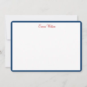 De Correspondance Carte à note plat personnalisée - Matte