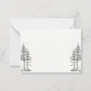 De Correspondance Carte à note plate, Arbres