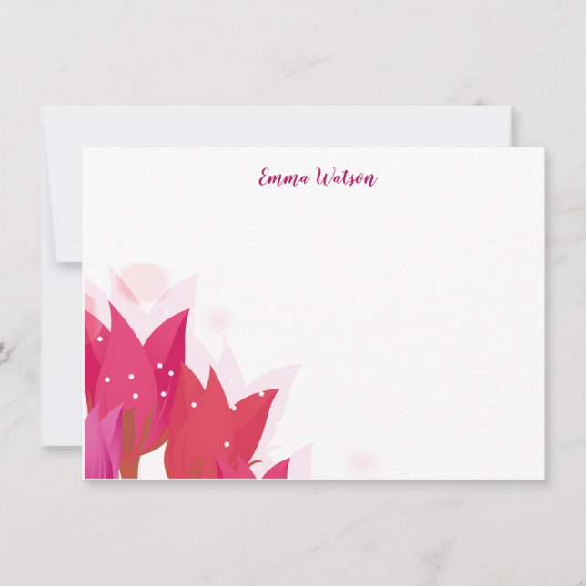 De Correspondance Carte à note plate - Tulipes (Devant)