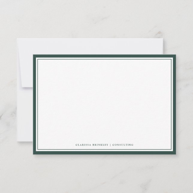 De Correspondance Carte à plat À feuillage persistant minimale (Devant)