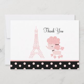De Correspondance Carte à plat Paris Pink Poodle Français Merci