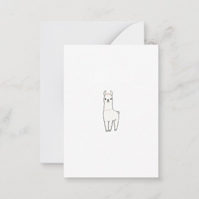 De Correspondance Carte à thème lama mignon (Devant)