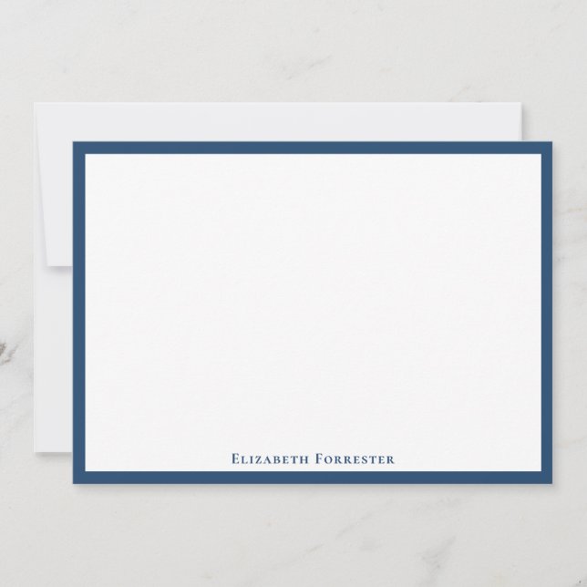 De Correspondance Carte Aegean Blue Elegant Moderne Flat Note (Devant)