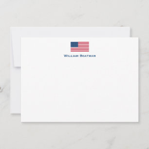 De Correspondance Carte American Flag Flat Note