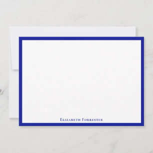 De Correspondance Carte Amiral Blue Elegant Moderne Flat Note
