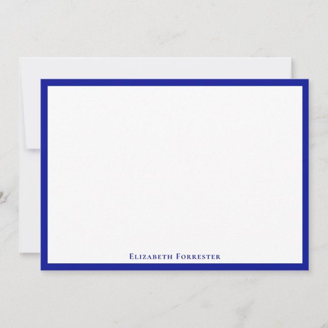 De Correspondance Carte Amiral Blue Elegant Moderne Flat Note (Devant)