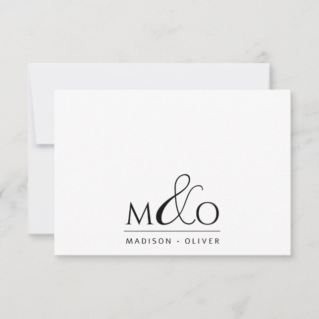 De Correspondance Carte Ampersand Monogram Couple Note (Devant)