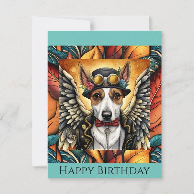 De Correspondance Carte anniversaire steampunk chien carte d'anniver (Devant)
