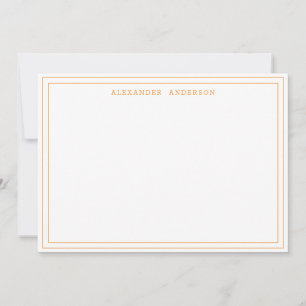 De Correspondance Carte Apricot moderne professionnelle double front
