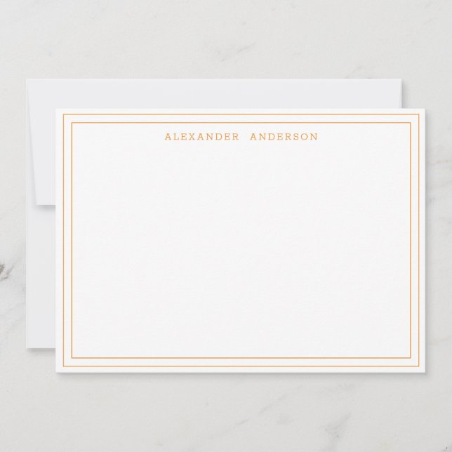 De Correspondance Carte Apricot moderne professionnelle double front (Devant)