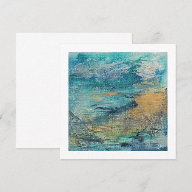 De Correspondance Carte Art carte art abstrait carte mer. Jour 3 (Devant / Derrière)