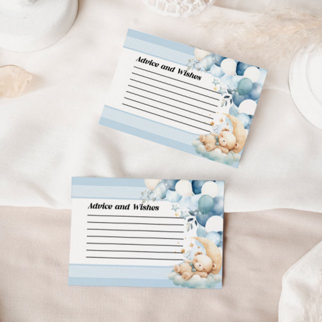 De Correspondance Carte Baby shower bleu conseillée et désirée (Créateur téléchargé)