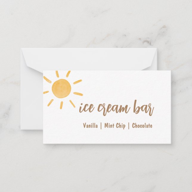 De Correspondance Carte Baby shower Buffet Sunshine (Devant)